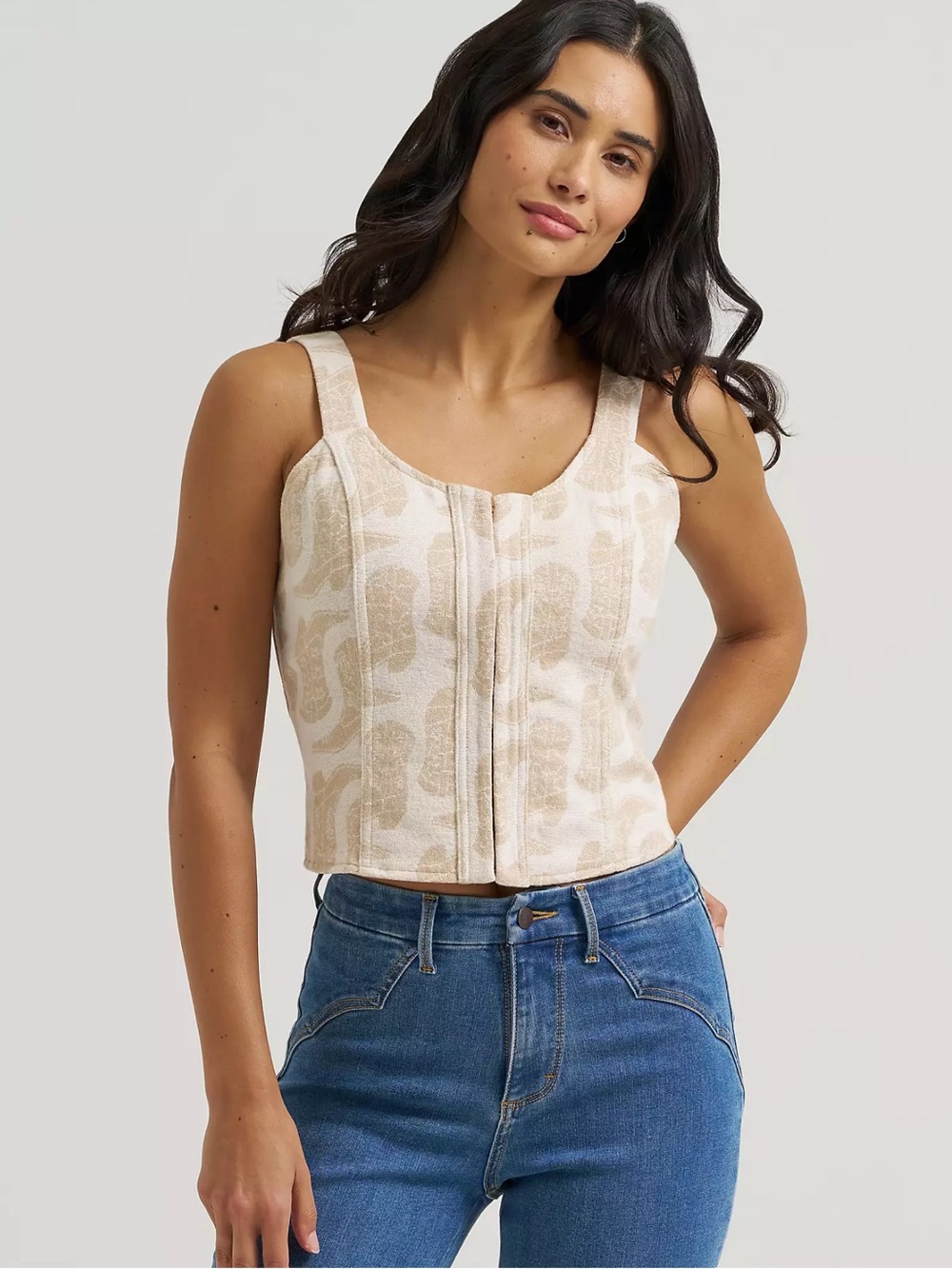 NWT WOMEN'S WRANGLER RETRO JACQUARD CORSET TOP